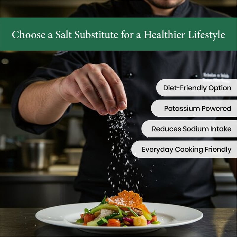 Pacific Pelican Salt Substitute | Sodium Free Salt | Fine Grain, Pure Rock Salt, 100% Natural & Organic for Cooking, Seasoning & Wellness (1 Pound) (Pack of 2)