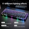 thumbnail image 5 of 61 Keys Hot Swappable Mechanical Keyboard, Linear Red Switch RGB Backlit PBT Keycaps N-Key Rollover Compact Hollow Shell Gaming Keyboard for PC Laptop, 5 of 10