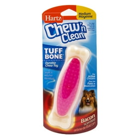 Hartz Chew 'n Clean Tuff Bone Dog Chew Toy, Medium, Color May Vary