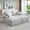 Light Gray|Dual, variant on Aukfa Oversized Double Chaise Lounge Modular Boneless Couch for Living Room, 2 Cup Holders, 4 Pillows, Corduroy, Light Gray