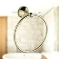 thumbnail image 5 of OATIPHO Antique Brushed Brass Round Towel Ring Plated Gold Bathroom Rack Durable Use, 5 of 8