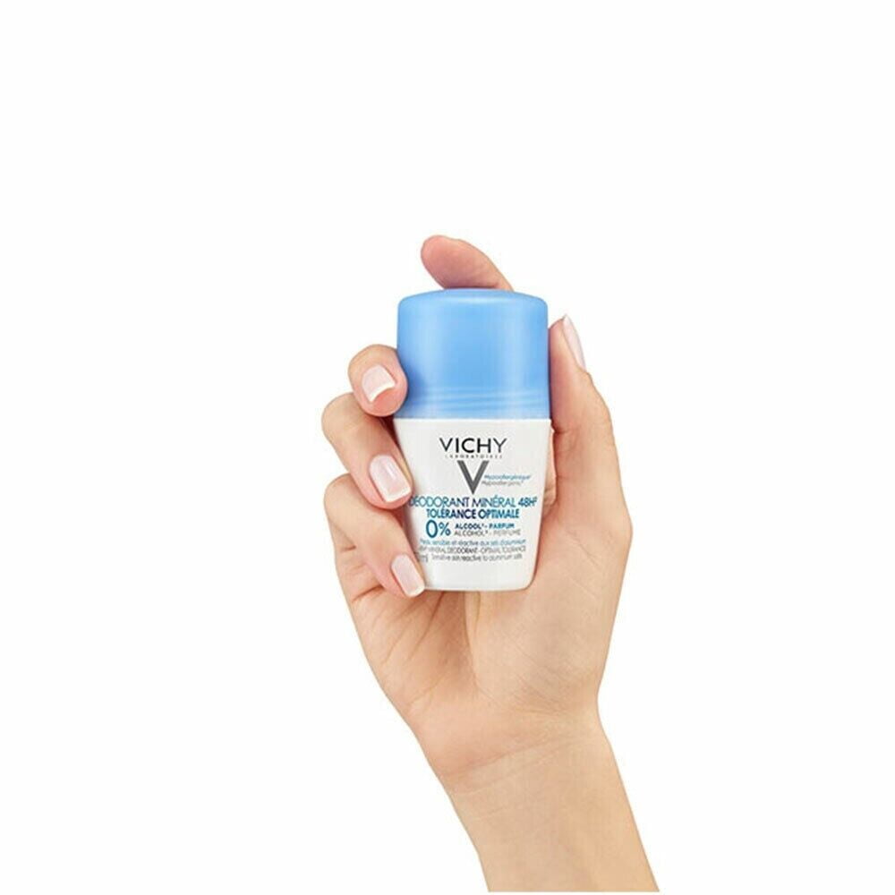 VICHY Mineral Deodorant 48H Optimal Tolerance Roll On Anti-Perspirant 2x50ml
