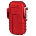 thumbnail image 3 of Portable Gas Lighter Waterproof Windproof Lighter Igniter for Smoker Cigarettes Cigar (Red), 3 of 8