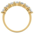 thumbnail image 5 of 1.19 ctw Wedding Band for Women - 14K Yellow Gold Moissanite Stackable Eternity Ring, 5 of 6
