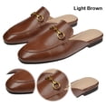 thumbnail image 1 of Zapatos Casuales Slip On Slides Hebilla Mules Mocasines Sin Espalda para Mujer Punta Redonda, 1 of 8