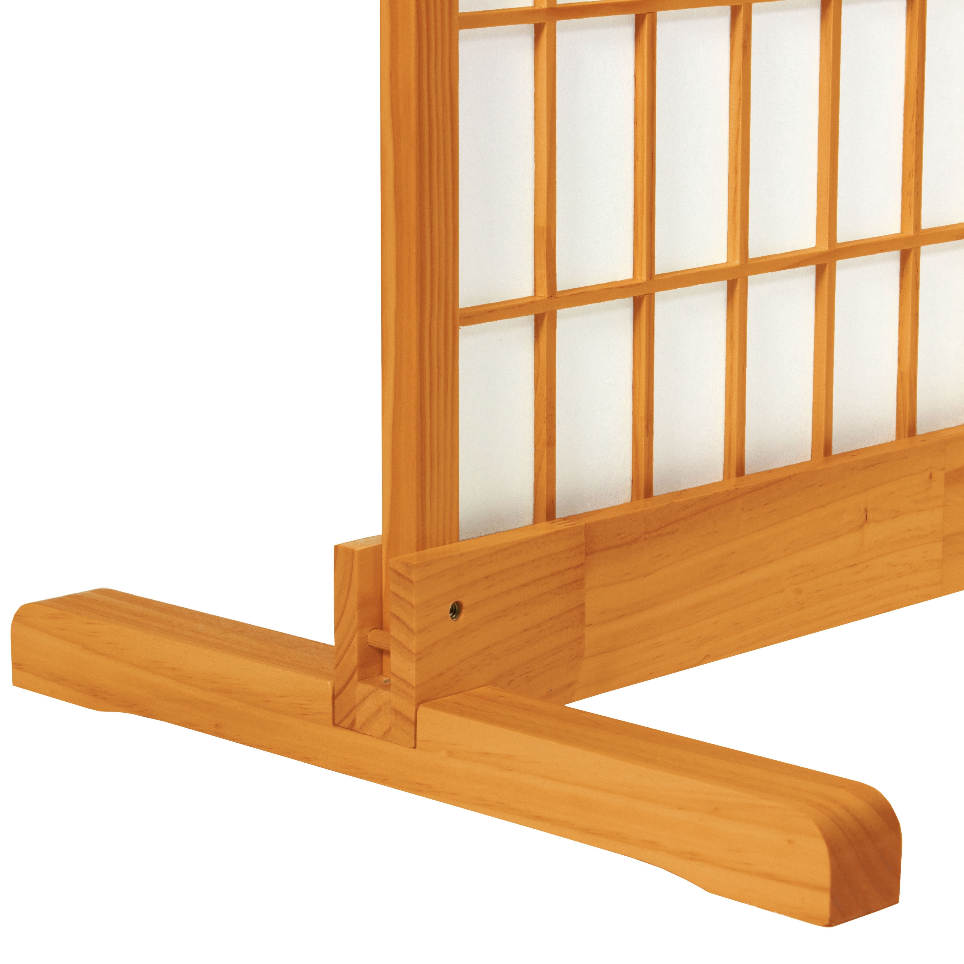 Room Divider Stand Honey 4 Panel