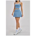 thumbnail image 3 of PISONIC Women 2 Piece Tennis Dress Cross-Back Tank Top with High Waisted Workout Skorts Skirt Set Yoga Golf Athletic Outfits Set, 3 of 7