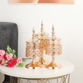 thumbnail image 2 of Adornos de estilo europeo Mesa de comedor de vidrio Cena romántica a la luz de las velas de estilo occidental Adornos de tres piezas Accesorios de boda Candelabro decorativo, 2 of 5