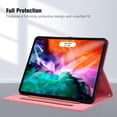 thumbnail image 6 of ELEHOLD For iPad Pro 13 2024 Case, TPU+ PU Leather Cute Kitten Shockproof Magnetic Flip Kickstand Multi-Angle Card Slot Automatic Sleep Protective Case Cover,Red, 6 of 12