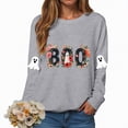 thumbnail image 4 of Godom Halloween Sweatshirts for Women Pumpkin Graphic Crewneck Long Sleeve Tops Casual Loose Pullover Shirts 2025 Clothes, 4 of 7