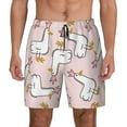 thumbnail image 2 of Goofa Goose Queen Printed Men's Swim Trunks Board Shorts Quick Dry Mens Swimming Trunks with Compression Liner,Breathable Fit Hawaii Beach Shorts-Small, 2 of 9