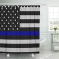 thumbnail image 1 of Cortina de Ducha ABPHQTO Esposa delgada Linea Azul Bandera Policia 160x180 cm, 1 of 1