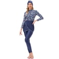 thumbnail image 1 of Burkini Muslim Swimwear, Black Solid, Long Sleeve, Nylon/Polyester/Spandex, 2022 New Collection, 1 of 10