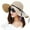 Beige, variant on Travel Foldable Wide Brim Bowknot UV Protection Floppy Summer Cap Sun Hat for Women Girl