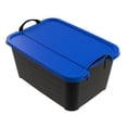 thumbnail image 2 of Life Story 55 Qt Stackable Storage Bin, Heavy Duty Lidded Container, Black/Blue, 6 Pack, 2 of 8