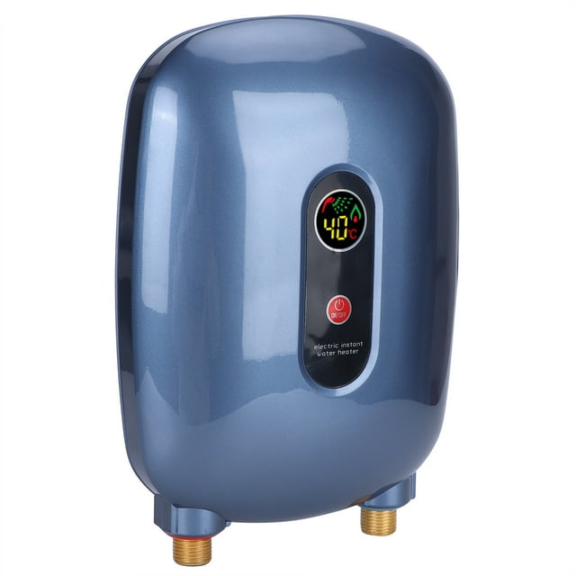 Calentador de agua sin tanque eléctrico 110V 3000W, calentador de agua instantáneo eléctrico con protección contra sobrecalentamiento, pantalla LED, protección contra fugas(Enchufe estadounidense) EOTVIA No