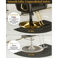 thumbnail image 6 of Baasha Black and Gold Salon Chair for Hair Stylist, with Comfortable Cushion, Upgraded Heavy Hydraulic Pump, 360 Degree Rotation, Professional Stylist Chair for Salon, Weight Capacity 440 lbs, 6 of 9