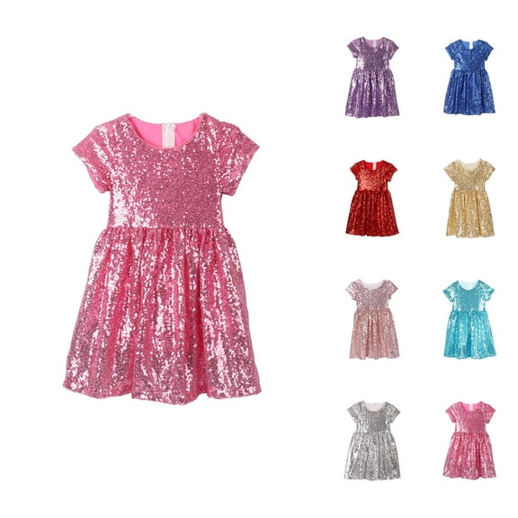 Dresses for Girls Girls Formal Dresses Girl Dress Baby Toddlers Sequin Dress Kids Party Dress Bridesmaid Wedding Gown