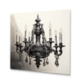 thumbnail image 2 of Designart "Chandelier Elegant Monochrome Painting I" Chandelier Metal Art Living Room, 2 of 5