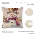 thumbnail image 4 of Snowman gift winterlinen throw pillowcase decoration pillowcase gifting preferred 24x24 inch cushion cover 2 sets sofa pillowcase sofa bedroom living room car, 4 of 8