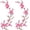 Pink, variant on 2 Pcs Oversized Plum Blossom Embroidery Patches, 14 x 7.4 Inch Embroidered Plum Blossom Flower Patch, Iron On Floral Applique for Denim Hats DIY Clothing Repair