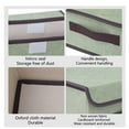 thumbnail image 3 of Collapsible Storage Boxes 4 Pack, Linen Fabric Storage Baskets Washable, with Lids and Leather Handle, Cube Storage Basket for Home Bedroom Closet Office, (Grey, 6.3*7.9*10.3inches), 3 of 8