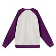 thumbnail image 4 of Men's Christmas Raglan Sleeve Crewneck Fleece Lined Sweatshirt | Warm and Soft Pullover with Holiday Design for Casual Outfits and Winter Layering,Purple,XL, 4 of 6