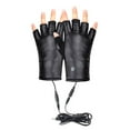 thumbnail image 4 of USB Rechargeable Touchscreen Compatible Winter Heating Gloves Thermal Half Finger Design Warm Lined Cycling Motorcycle Outdoor Sports Handwear, 4 of 4
