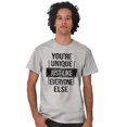 thumbnail image 4 of Unique Like Everyone Else Funny Plus Size Crewneck Graphic Tee Shirt Brisco Brands 3X, 4 of 5