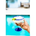 thumbnail image 2 of EMPORION Set of 4 Hand-Blown Margarita Glasses from Mexico with Cobalt Blue Rim - Rustic & Handcrafted Recycled Bubble Glass Drinking Glassware - 14 Oz, 2 of 5