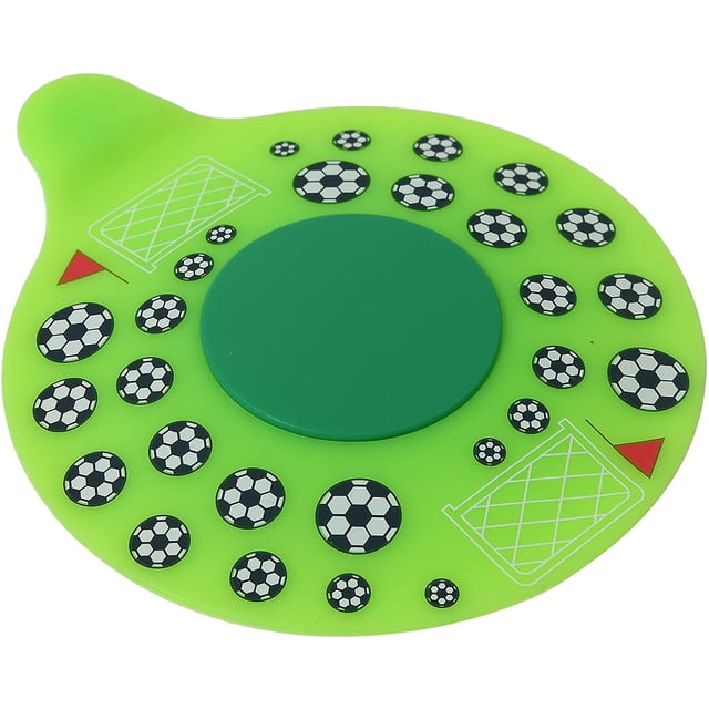 Tapón de drenaje para bañera, tapón de silicona para bañera, cubierta de drenaje universal para bañera, regalo para bebés y niños pequeños (fútbol verde)