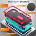 thumbnail image 2 of for iPhone XR Case,iPhone XR Phone Case with Built in Kickstand, Shockproof/Dustproof/Drop Proof Military Grade Protective Cover for Apple iPhone XR 6.1"(Blue/Rose), 2 of 14