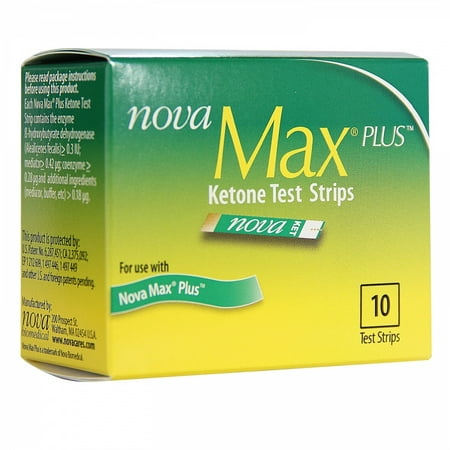 Nova Max Plus Blood Ketone Test Strips Box of 10