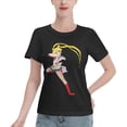 thumbnail image 1 of T-Shirt Basique à Manches Courtes pour Femmes Sailor Moon Lièvre Lunaire, 1 of 6