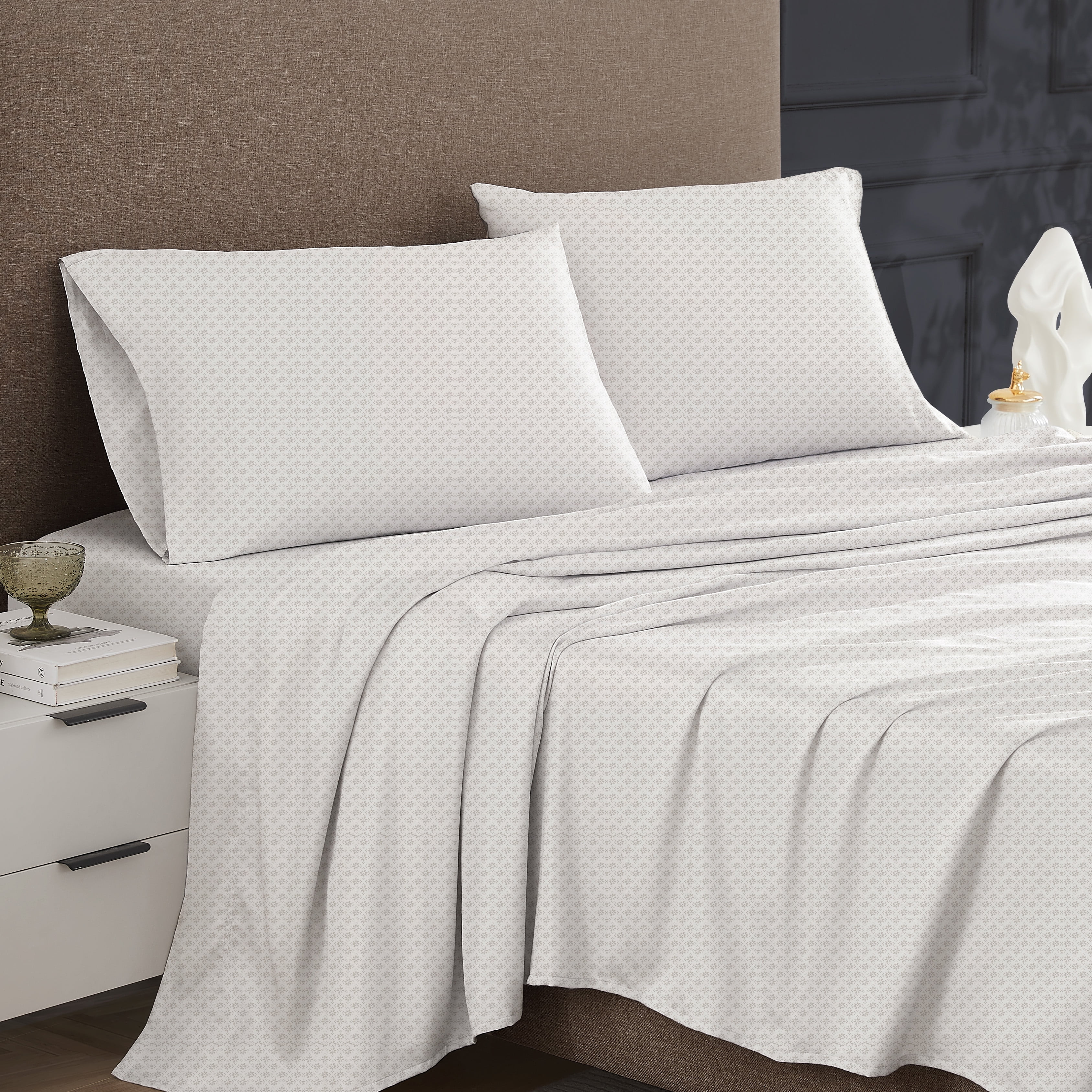 Hometrends 400 Thread Count 100% Cotton Sheet Set - Sateen, Size: Twin - King