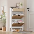 thumbnail image 4 of 1 Mdf+Pb Wave Pattern Two-Door One-Drawer Shoe Cabinet, 4 of 9