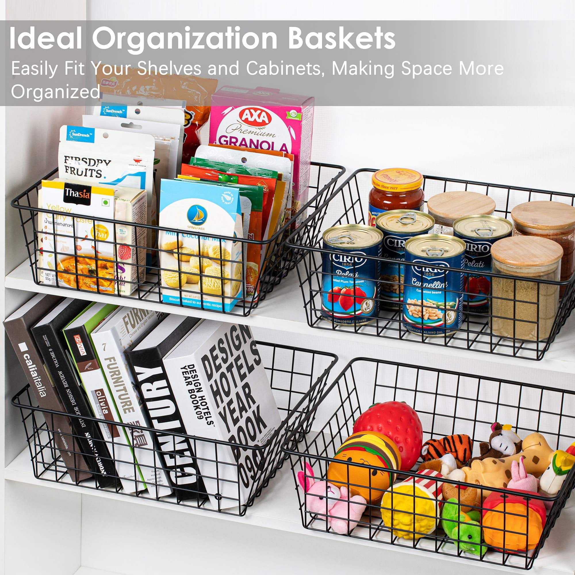 Storage Baskets Household Pantry Baskets Wire Baskets For - Temu
