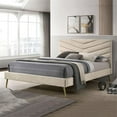 thumbnail image 5 of Furniture of America Flyn Fabric Upholstered Headboard Twin Bed in Beige, 5 of 7