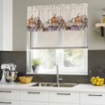 thumbnail image 4 of Fall Pumpkins Curtain Valances for Windows, Kitchen Valance Window Treatments Panel 2 Pack, Thanksgiving Pumpkins Harvest Rustic Rod Pocket Short Curtains for Bathroom Bedroom 42 x 12 Inch, 4 of 8