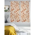 thumbnail image 3 of Sheer Curtains 72 Inches Long 2 Panels, Wildflower Abstract Maple Leaf Rod Pocket Curtain Voile Draperies, Country Orange Floral Light Filtering Window Treatment for Living Room Kitchen Bedroom, 3 of 8