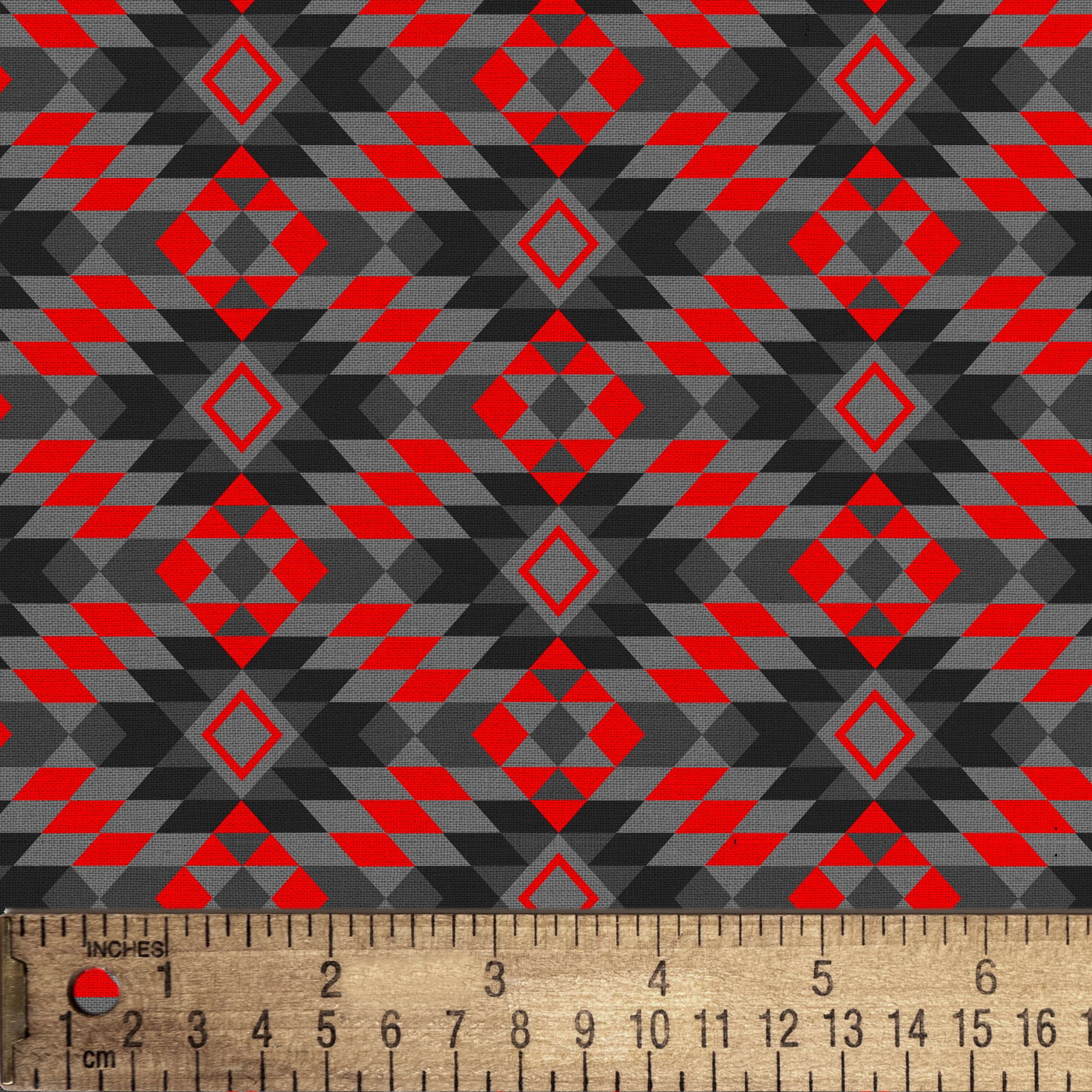 1 Yard 100% Cotton Killim Pattern, Black, 44" Wide for Quilting & Sewing by David Textiles