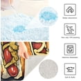 thumbnail image 5 of Dreamtimes Bathroom Rug Toiletry Mat Set Drawing Hot Dog Print, Soft Absorbent Bath Rug and U-Shaped Contour Toilet Rug, Non-Slip Bath Carpet Bath Mats for Bathroom 17.3"x13.4"+23.6"x15.7", 5 of 5