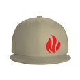 thumbnail image 3 of DouZhe Flat Brim Cap Snapback Hat, Fire Burning Symbols Prints Adjustable Yellow Adult Baseball Cap, 3 of 6
