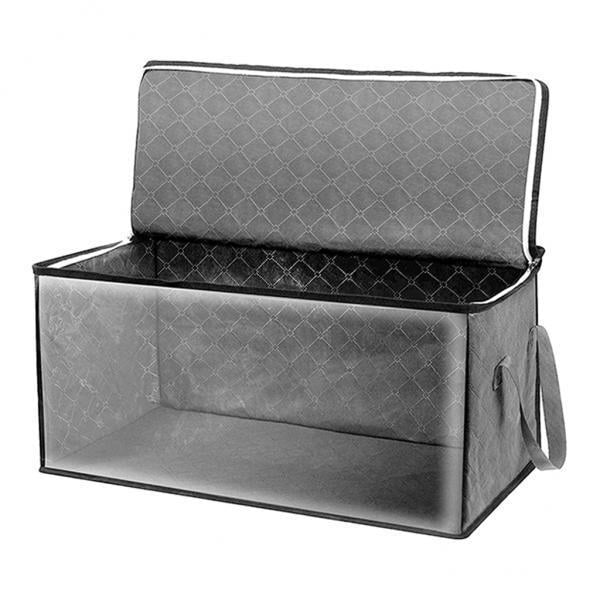 Bolsa de Almacenamiento de Ropa Contenedor Organizador Plegable para Edredones Gris Sunnimix Organizador de almacenamiento debajo de la cama