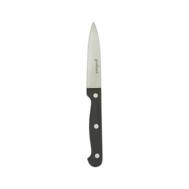 GoodCook 3.5" High-Carbon Stainless Steel Full-Tang Kitchen Pairing Knife, Black/Silver