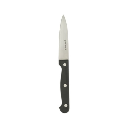 GoodCook 3.5" High-Carbon Stainless Steel Full-Tang Kitchen Pairing Knife, Black/Silver