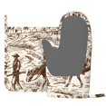 thumbnail image 3 of Disketp Western Desert Cowboys2 Oven Mitts And Potholders Bbq Gloves-Oven Mitts And Pot Holders With Recycled Infill Silicone Non-Slip Cooking Gloves For Cooking Baking Grilling, 3 of 9