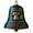 Sky Blue, variant on USA 250th Anniversary Liberty Bell, Patriotic Metal Ornament for Christmas Tree Hanging Decor