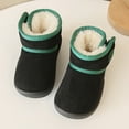thumbnail image 3 of Ulitacool Toddler Girls Boots Winter Girls Boots Warm Lined Boots Indoor Outdoor Non Soft Sole Toddler Shoes Lovely Basic Shoes 7-8 Years Black, 3 of 6