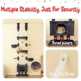 thumbnail image 5 of Furcato Cat Tree, Floor to Ceiling Cat Tower Adjustable Height [92.9-102.4in=235-258cm], 7 Tiers Cat Climbing Play House, Smoky Grey, 5 of 9